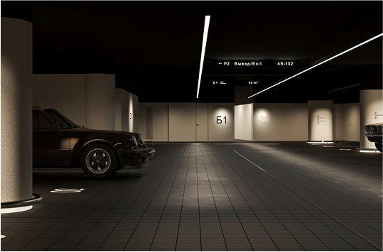 2-уровневый подземный паркинг 